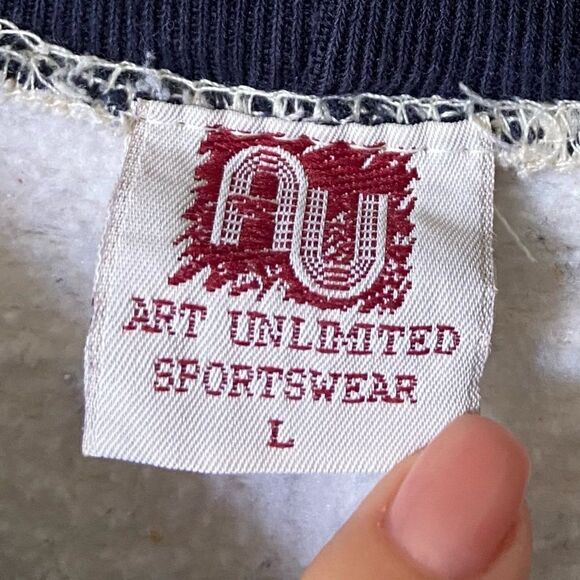 Vintage 90s Civil War Cream Sweatshirt Crewneck Size L - Picture 6 of 8